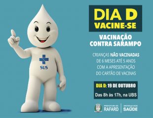 Dia D da vacinação de Sarampo é neste sábado