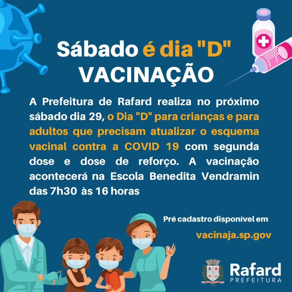 Você está visualizando atualmente Prefeitura de Rafard realiza dia “D” de vacinação