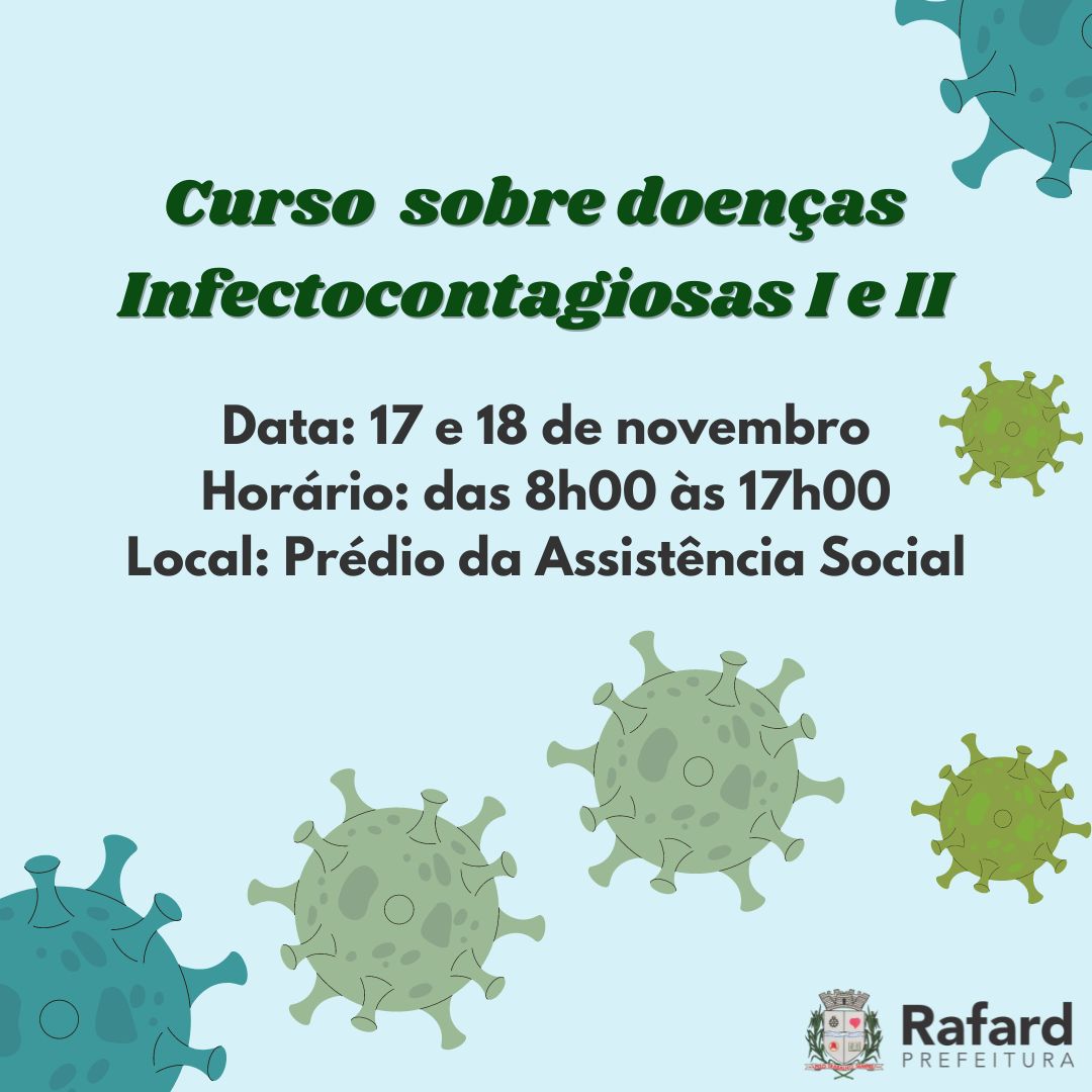 Read more about the article Prefeitura de Rafard oferece curso com o tema “Doenças Infectocontagiosas I e II”